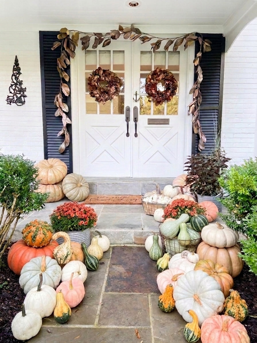 Porch Pumpkin Front Door Service - Luxe