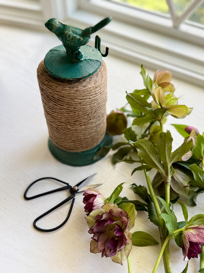 Cast Iron Twine Dispenser with Bird Accent
