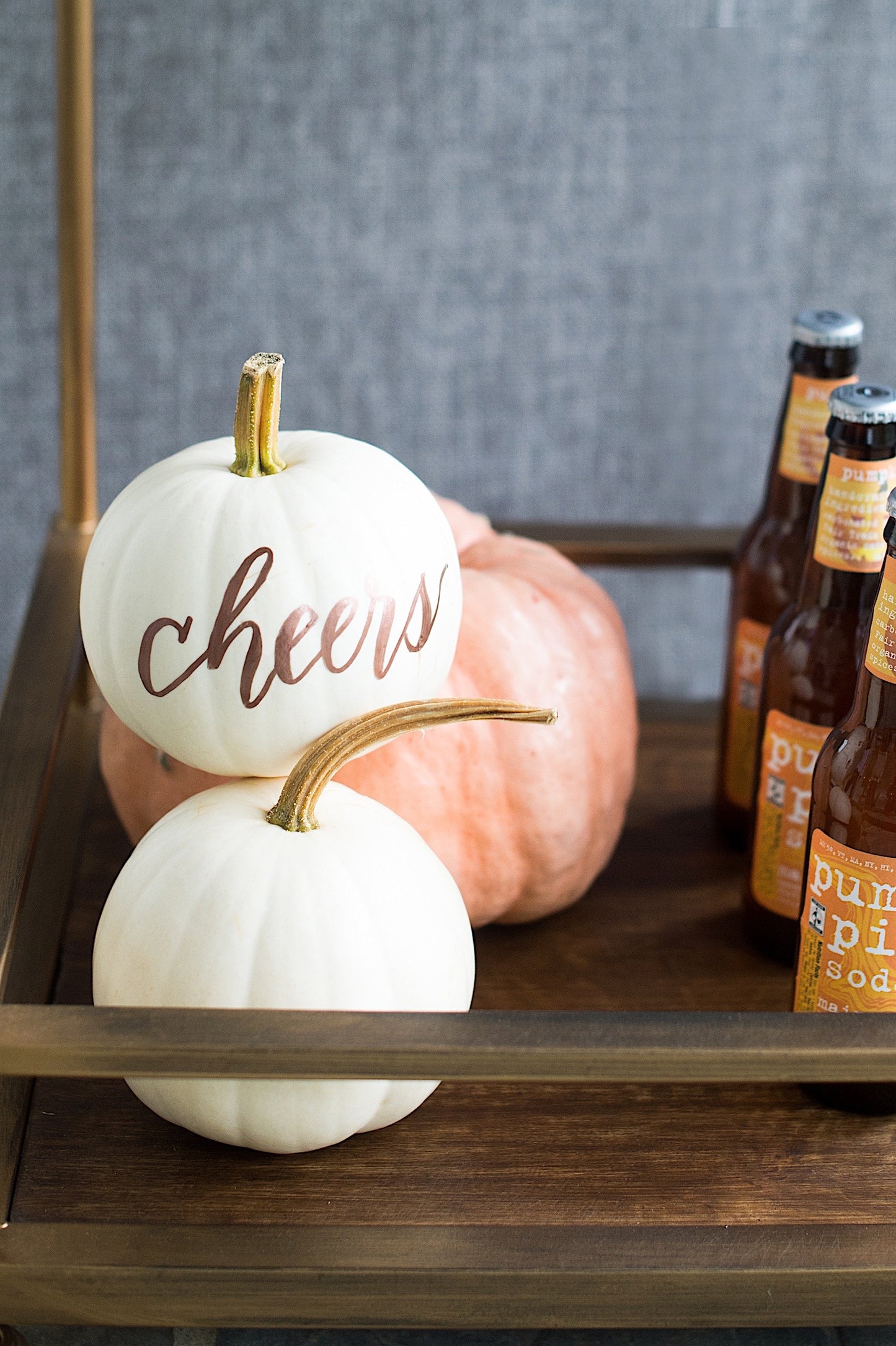 White Hand-Lettered Pumpkin