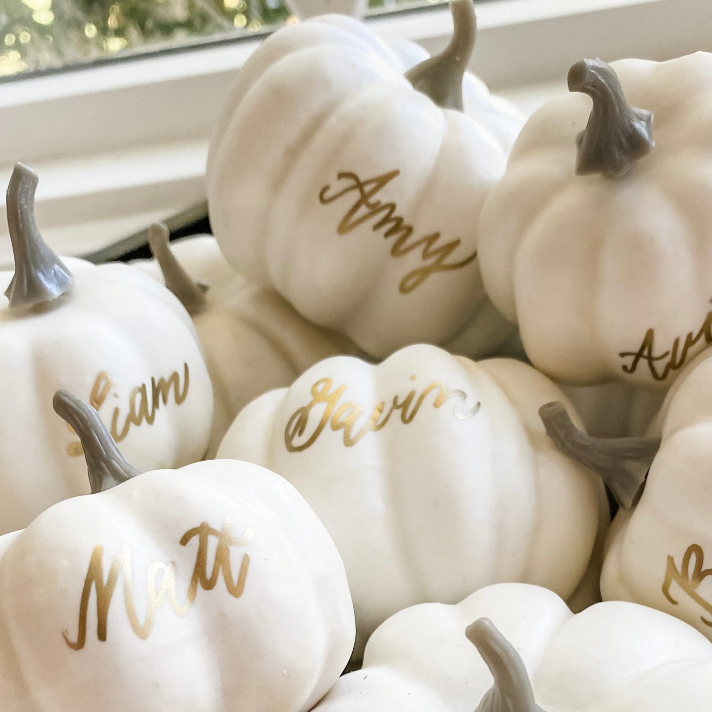 Faux Hand-Lettered Mini Pumpkins